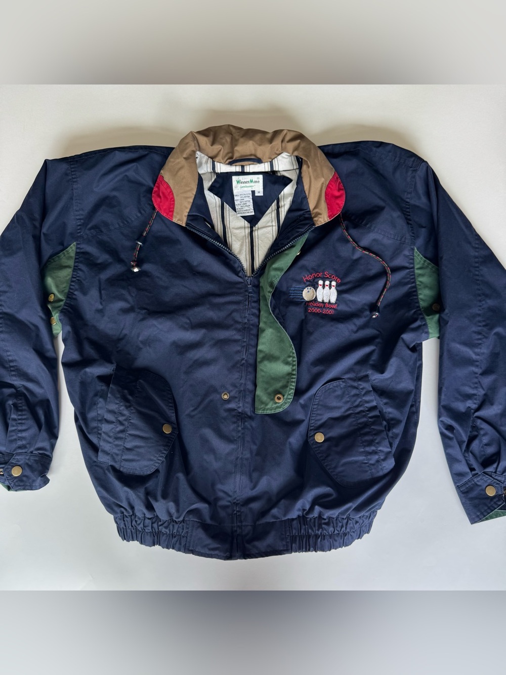 Winner Mate Vintage Bowling Jacket in Primary Colors